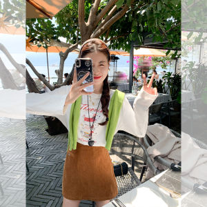 Fashionable Knitted Scarf Womens Spring Autumn Decorative Fake Collar Versatile Accessory Stylish Stripe Pattern Korean Style