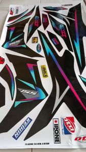 AEROX 155 NEW (COD) STIKER STRIPING YAMAHA AEROX 155 NEW - STIKER MOTOR DESAIN RACING HOLOGRAM DAN TRANSPARAN BISA COD IP.KODE-25