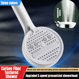 Home Shower Shower Waterfall Powerful 5speed bath massage large panel pressurized shower head 花洒强劲增压淋浴头
