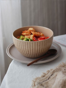 Japanese Style Ceramic Bowl Kaki Green Splashed Ink Face Soup Yogurt Fruit Salad Bowl Retro Style Underglaze Painting