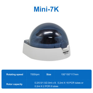 Westtune Mini Centrifuge Machine Pcr Plasma Centrifuge Lab Microcentrifuge 4000rpm 7000rpm For 0.2/0.5/1.5/2ml Centrifuge Tube