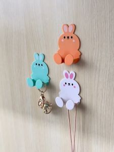 PKB Wall Storage Hook / USB Cable Power Plug Socket Holder / Home Office Adhesive Hanger penyangkut plug holder cartoon
