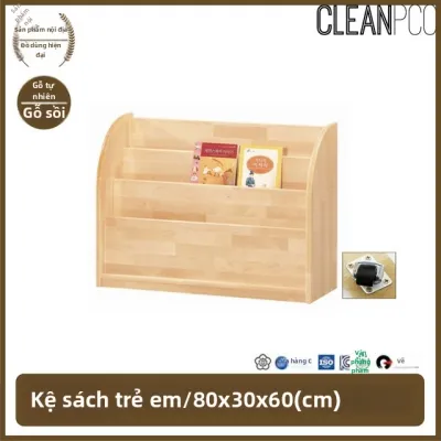 Kệ sách gỗ cho bé tủ tự nhiên để bàn cho trẻ mầm non
