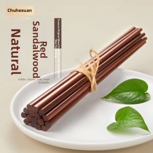 Antibacterial Mold-Resistant Red Sandalwood Chopsticks Household Chinese Solid Wood Washable in Dishwasher