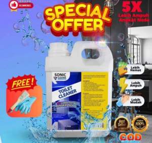 Toilet Cleaner SONIC Pembersih Noda Membandel dan Kerak di Lantai Kamar Mandi  Toilet Paling Ampuh