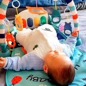 Little Buddy Baby Soft Play Mat (with Light-Up Musical Piano Keyboard and Hanging Toys) Fitness Crawling Play Mat