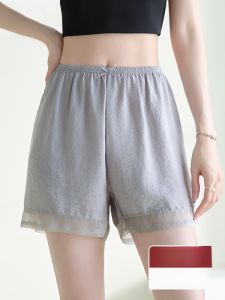 Miiow | Womens Safety Shorts Ice Silk Cool Sensation Prevent Exposure Elastic Waist Casual Short Length Bottoming Pants Summer 2025