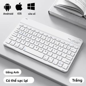 Bàn Phím Bluetooth Mỏng Đa Năng Dành Cho iPad iPhone Android - Bàn Phím Không Dây Nhẹ Có Thể Sạc Lại Di Động Với Thời Lượng Pin Dài