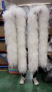 Fluffy White Retro Ostrich Feathers Boa Scarf for Wedding Party Decoration Feather Shawl DIY Stage Clothing 2 Meters Wholesale