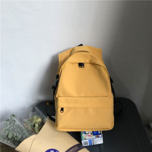 Japanese Style Pure Color All-Matching Nylon Backpack Schoolbag Female K-style High School Lightweight Backpack College Student Ins Backpack