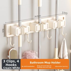 OPPEIN | Wall-mounted Broom Organizer Clip