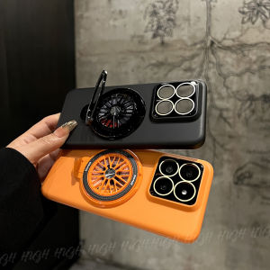 Gorgeous Rotating Gyro Stand Lightweight Thin Protective Case for Xiaomi 15 14 pro Mobile Phone High Definition Lens Film New Model 14 Skin-friendly Frosted Backplate pro Anti-fall Simple Popular Couple Protective Case