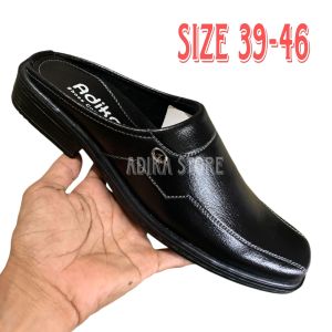 Sepatu Selop Pria Sepatu Sandal pria Sepatu Sepatu Bustong Pria Big Size Kulit Sintetis Premium.