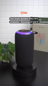 OLIKE Speaker Bluetooth SF11 with LED Light HD Audio Stereo Bass Max + Radio FM | IPX4 Water Resistant | 8 Jam Playtime | Bluetooth 6.0