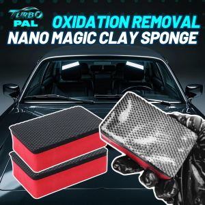 TURBOPAL 2-Pack Nano Magic Clay Sponges  Scratch-Free Oxidation Removal Paint Decontamination & Surface Restoration