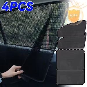 4PCS Magnetic Car Sunshade Summer UV Protection Car Side Front Rear Windows Mesh Curtain Protection Car Accessories