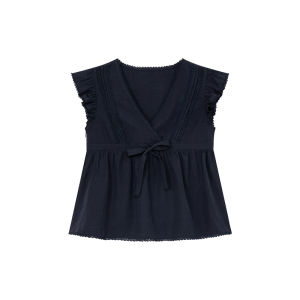 NIHAOKANONG | Áo Camisole Vòng Cổ Tim Xanh Đẹp Mắt Có Thể Điều Chỉnh