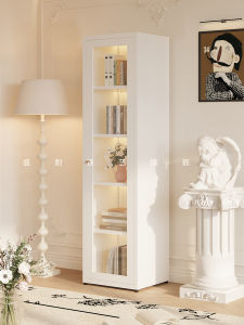 Floor Standing Bookshelf Wall Nook Childrens Storage Cabinet Display Case Home Living Room Organizer Elegant Luxury Style