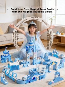 BEI JESS | Magnetic Track Construction Toy Birthday Gift For Girls 3-10 Years Old