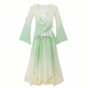 Quần Áo Biểu Diễn Khiêu Vũ Cổ Điển Cho Trẻ Em Quần Áo Khiêu Vũ Bằng Vải Voan Màu Chuyển Tiếp Quần Áo Biểu Diễn Quần Áo Khiêu Vũ Truyền Thống