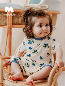 mua qiaqia | Summer All-Over Print Baby Short Sleeve Romper