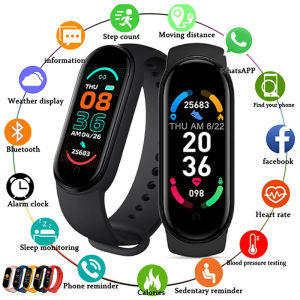 M6 Smart Band IP67 Waterproof Sport Watch Men and Woman Blood Pressure Heart Rate Monitor Fitness Smart Bracelet For Android Ios