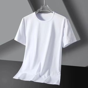 Mens Summer Ice Silk Casual Sportswear Short Sleeve T-Shirt And Shorts Two-Piece Set Fashionable Gradient Color Slim Fit Youth Trend