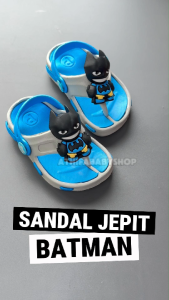 Sepatu Sandal Anak Laki Karakter Betmen Usia 6-12 Bulan 1 2 3 Tahun Phylon Ringan Karet Porto 602T-10 Biru Abu