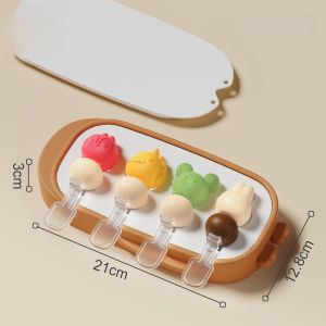 Mr. Grocery Silicone Cartoon Ice Cream High Aesthetic Value Cute Kitchen Utensils Ice Cube Trays Ice Maker Ice Bag Ice Tray