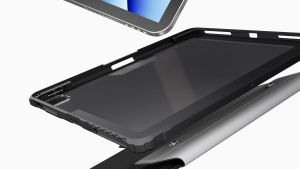 Samsung Tab S10+ S9+ - Bumper Combo Keyboard Flip Case Casing Blue Tooth Black Shock Resistant Impact Full Coverage Removable Trackpad Smart Multifunctional Mode Camera Battery Business Plus Travel Study Work Pencil Holder Trip Sliding