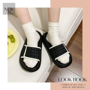 QDshop ส่งไวจากไทย🇹🇭รองเท้าแตะพร้อมส่ง รองเท้าแตะน่ารักราคาถูก แต่งลายตารางสุดเก๋ 🍫ดีเทลไม่ซ้ำใคร - ทันสมัยถูกใจวัยรุ่น