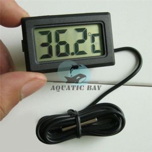 【Digital】Aquarium Thermometer Measuring Tool Waterproof LCD Digital Thermometer Water Temperature Stainless Steel