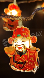 GOD OF FORTUNE CNY String Light 财神爷串灯 Lampu Lip Lap Light Decoration Chinese New Year Light  财富灯串 Fairy Light Waterproof