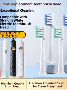 Soft Bristle Electric Toothbrush Head Replacement Universal Compatible with TL301/TL3/TL2/TL201TL5 by Imbomsi for Deep Cleaning