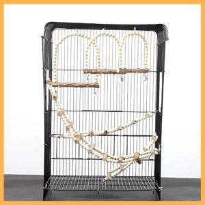 Natural Pepper Wood Swing Ladder Climbing Ladder Toys for Parrot Parakeet Lovebird Birdcage Accessories Mainan Burung