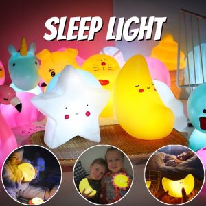 Night Light Bedroom Lamp Mini LED Cartoon Fairy Lamp Cute Clouds Night Lamp for Kids Sleep Gift