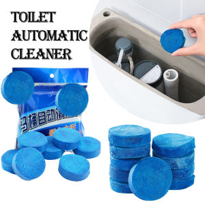 Toilet Bowl Cleaner Automatic Self-Cleaning 10 Tablets Blue Bubble Lemon Lavender Scent Powerful Deodorizer for Bathroom WC Fres