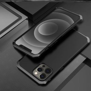 For iPhone 13 12 11 14 Pro Max Case Metal Frame Cover