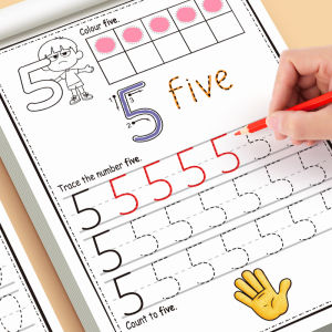 Practice Book for Numbers 0-30 Drawing Book Pen Control Calligraphy Practice Home and School Learning Workbook Mathematics