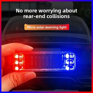 CHEWUSHI | Red and Blue Solar Warning Flashlight for Electric Bicycles and Motorcycles Rear Car Light Wireless