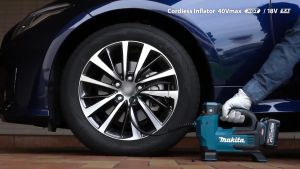 (เปลี่ยนฟรี)Makita ปั๊มลมไฟฟ้า DMP180Z ปั๊มลมไฟฟ้าแบบพกพาไร้สาย 18V ปั๊มลมรถยนต์ไฟฟ้าพร้อมแบตเตอรี่ 2 ก้อนDMP180