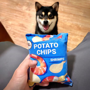 Dog Toy Artificial Potato Chips Sound Paper Self-Hi Relieving Stuffy Corgi and Shiba Inu Puppies Pets Molar Long Lasting Interaction