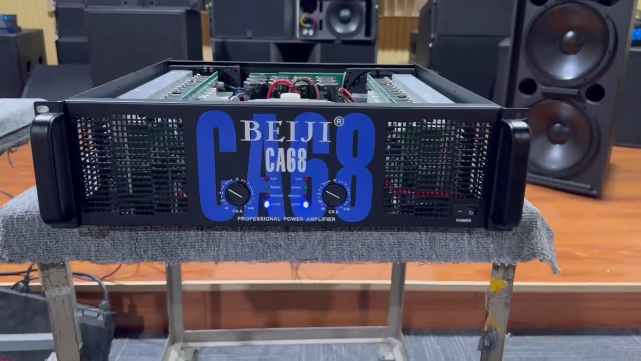 BEIJI CA68 Professional amplifier two channels 1800W high-power 8 ohms audio amplifier