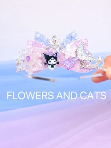 Princess Crown Hairband Girls Childrens Birthday Gift Fish Tail Snowflake Purple Kuroko Flower Cat Accessories