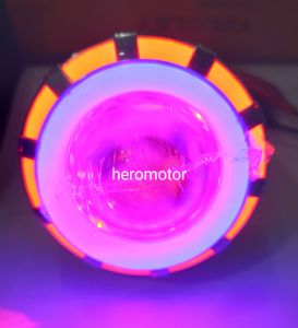 lampu projie bulat flash devil eye dan angel kedip dan lampu putih nyala 3 mode