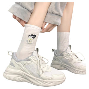 รองเท้าวิ่งนักเรียน กันลื่น ระบายอากาศได้ดี รองเท้าสำหรับกีฬา ฤดูใบไม้ร่วง รองเท้าผ้าใบแบบสวม ทรงหัวมน รองเท้าลำลอง