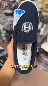 Giày vải bảo hộ lao động Asia size 35-43 giày ba ta nam nữ Asia xanh