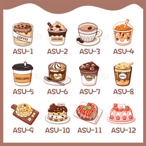 Milktea Acrylic Fridge Magnet Decor Coffee Cake Magnetic Stickers for Ice Cream Shop Ambiance Decoration Gifts Kitchen and Home