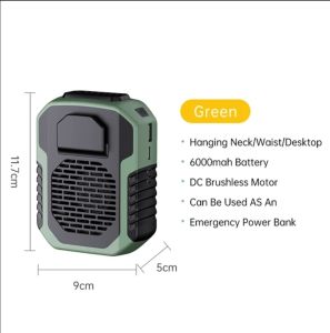[LOCAL SELLER] Waist Fan/Neck Fan/Strong Wind/Large Battery Capacity/Outdoor Fan/Portable/Emergency Charging