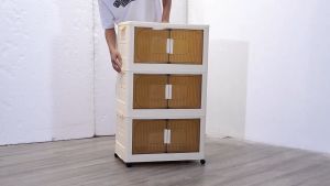 Storage Box Foldable Cabinet Storage Stackable Storage Box Clothes Kotak Simpanan Clothes Rack Almari Baju 收纳箱
